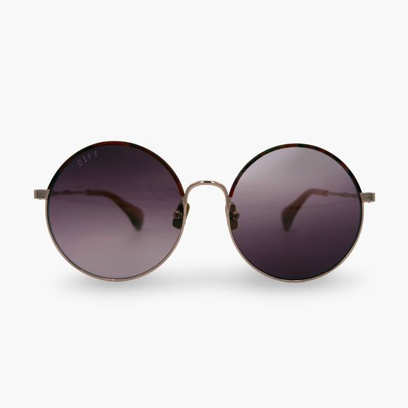 DIFF Isla Rose Gold & Berry Tortoise Wrap Round Sunglasses  display picture 1